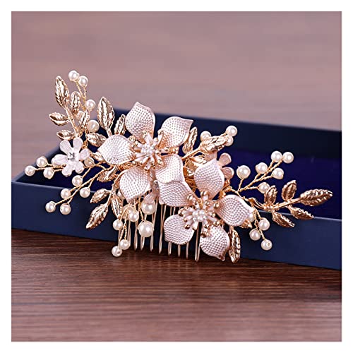 Aqxyedc Blumen- und Perlenhaarkamm Elegante Braut Kopfschmuck Perle Hochzeit Haarkamm for Braut Haarschmuck Frauen Schmuck wanglan Aqxyedc Blumen- und Perlenhaarkamm Elegante Braut Kopfschmuck Perle Hochzeit Haarkamm for Braut Haarschmuck Frauen Schmuck wanglan von Aqxyedc
