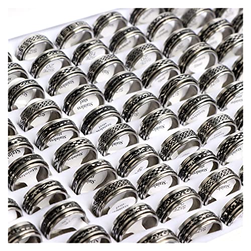 Aqxyedc Großhandel 20/30/36/50 Stück/Los, modischer Edelstahl-Drehring, Schmuck für Damen und Herren, gemischter Stil, Partygeschenke, Wanglan, 20pcs, Achat Aqxyedc Großhandel 20/30/36/50 Stück/Los, modischer Edelstahl-Drehring, Schmuck für Damen und Herren, gemischter Stil, Partygeschenke, Wanglan, 20pcs, Achat von Aqxyedc
