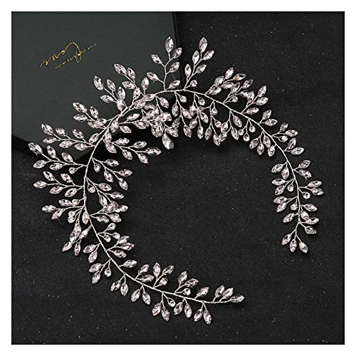 Aqxyedc Pearl Strass Blume Stirnband Haarband Tiara Haarschmuck for Frauen Braut Hochzeit Haarschmuck Königin Party Tiara Geschenk wanglan(None) von Aqxyedc