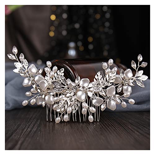 Aqxyedc Silber Farbe Perlen Kristall Tiaras Haarkämme for Hochzeit Haarschmuck Braut Haarschmuck Elegante Kopfschmuck Frauen Clips wanglan Aqxyedc Silber Farbe Perlen Kristall Tiaras Haarkämme for Hochzeit Haarschmuck Braut Haarschmuck Elegante Kopfschmuck Frauen Clips wanglan von Aqxyedc