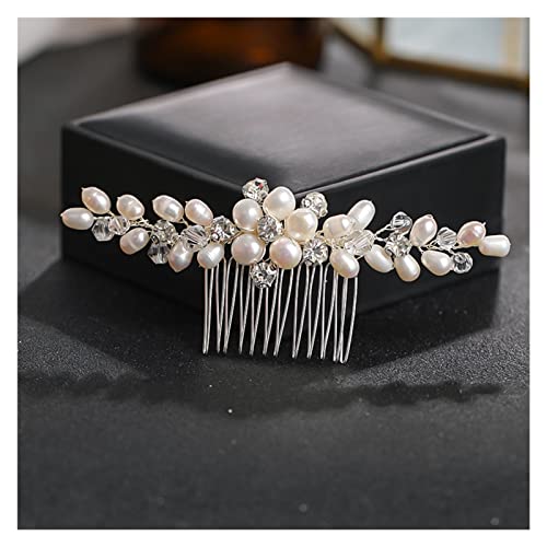 Aqxyedc Süßwasserperlen Haarkamm Elegante Haarschmuck for Frauen Perle Haardekoration Hochzeitszubehör wanglan Aqxyedc Süßwasserperlen Haarkamm Elegante Haarschmuck for Frauen Perle Haardekoration Hochzeitszubehör wanglan von Aqxyedc
