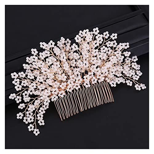 Aqxyedc Volle Perle Brauthaarkämme Hochzeit Haarschmuck Blumen- und Perlenhaarkamm for Frauen Braut Haarschmuck Golden Kopfschmuck wanglan Aqxyedc Volle Perle Brauthaarkämme Hochzeit Haarschmuck Blumen- und Perlenhaarkamm for Frauen Braut Haarschmuck Golden Kopfschmuck wanglan von Aqxyedc