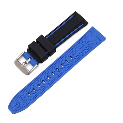 Aqxypas 22mm Doppel Farbe Silikon Armband for X Swatch Männer Frauen Tauchen Sport Wasserdichte Gummi Ersetzen Uhr Band Mit Werkzeuge(Blue Pink) von Aqxypas