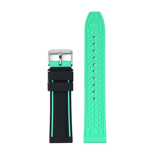 Aqxypas 22mm Doppel Farbe Silikon Armband for X Swatch Männer Frauen Tauchen Sport Wasserdichte Gummi Ersetzen Uhr Band Mit Werkzeuge(Coal Black) von Aqxypas