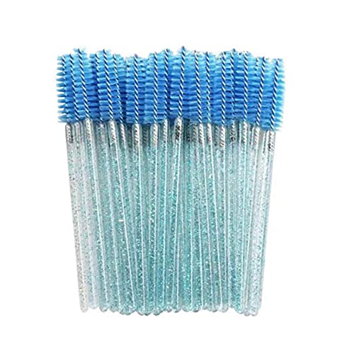 Aqxyxsw 1000 Stück Glitter Mascara Zauberstäbe Einweg-Wimpernbürsten for Verlängerungen Wimpern-Applikator Kristallgriff Make-up-Tool-Kits lingli(Color:Blu) von Aqxyxsw