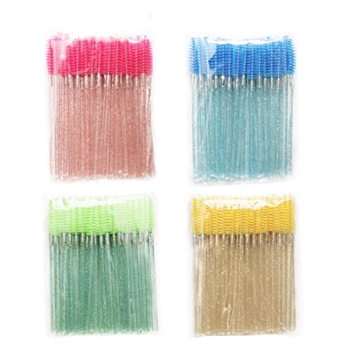 Aqxyxsw 1000 Stück Glitter Mascara Zauberstäbe Einweg-Wimpernbürsten for Verlängerungen Wimpern-Applikator Kristallgriff Make-up-Tool-Kits lingli(Color:Mix) von Aqxyxsw