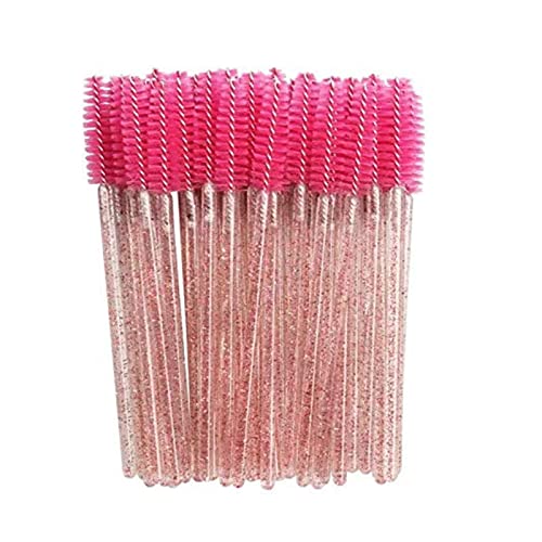 Aqxyxsw 1000 Stück Glitter Mascara Zauberstäbe Einweg-Wimpernbürsten for Verlängerungen Wimpern-Applikator Kristallgriff Make-up-Tool-Kits lingli(Color:Rose) von Aqxyxsw