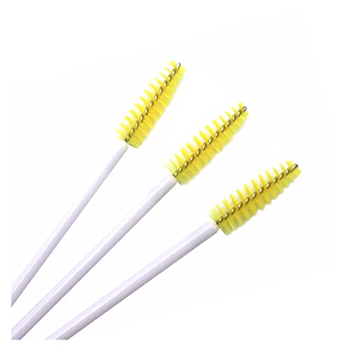 Aqxyxsw 1000 Teile/los Einweg Wimpern Wimpern Make-Up Pinsel Mini Mascara Zauberstäbe Pinsel Wimpern Verlängerung Curler Werkzeug lingli(GELB) von Aqxyxsw