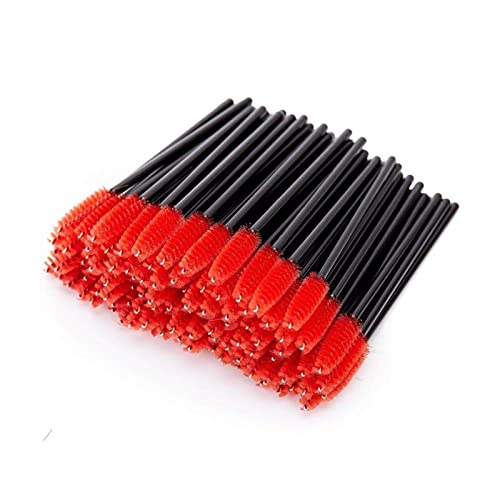Aqxyxsw 1000 stücke Großhandel Wimpernbürste Make-up Pinsel Set Einweg Mascara Zauberstäbe Applikator Roter Kopf Mini Wimpern Make-up Pinsel Kit lingli von Aqxyxsw