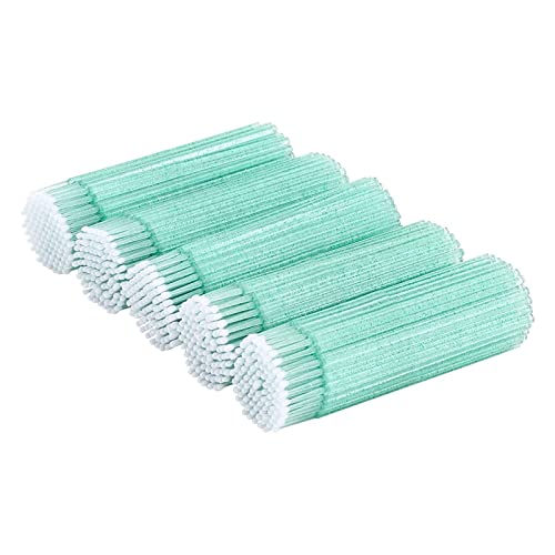 Aqxyxsw 1000 stücke Micro Applikator Pinsel Einweg Wimpern Wimperntusche Zauberstäbe for Wimpernverlängerung lingli(Color:Grün) von Aqxyxsw