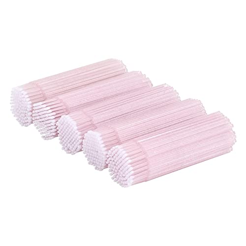 Aqxyxsw 1000 stücke Micro Applikator Pinsel Einweg Wimpern Wimperntusche Zauberstäbe for Wimpernverlängerung lingli(Color:Rosa) von Aqxyxsw