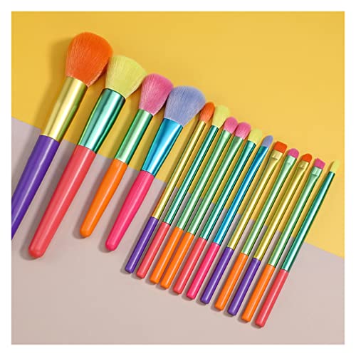 Aqxyxsw 15pcs Make-up-Pinsel Professional Powder Foundation Lidschatten Make-up-Pinsel-Set Kunsthaar Bunte Make-up-Pinsel lingli Aqxyxsw 15pcs Make-up-Pinsel Professional Powder Foundation Lidschatten Make-up-Pinsel-Set Kunsthaar Bunte Make-up-Pinsel lingli von Aqxyxsw