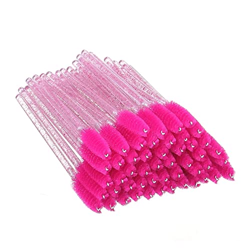 Aqxyxsw 250pcs Wimpern Mascara Bürsten Kristall Wimpernbürsten Wimperntusche Zauberstäbe Applikator Wimpern Verlängerung Augenbrauen und Make-up-Tool lingli(Color:rot) von Aqxyxsw