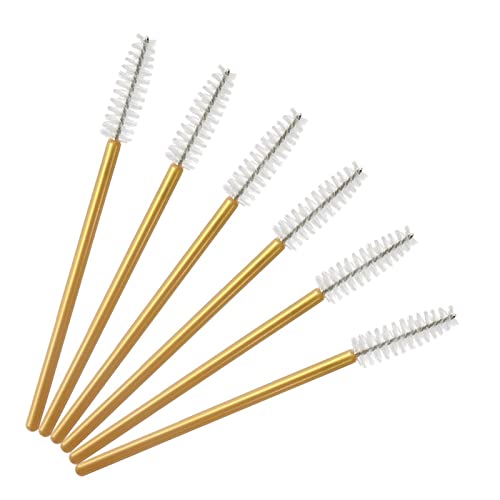 Aqxyxsw 9 Farben-Verfassungs-Bürsten 1000Pcs/lot Wegwerfwimpern-Bürsten-Peitschen-Verlängerungs-Mascara-Applikator-Zauberstab-Augen-Lippenkosmetik-Bürste lingli(Color:A19) von Aqxyxsw