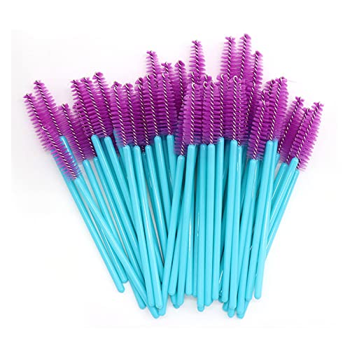 Aqxyxsw 9 Farben-Verfassungs-Bürsten 1000Pcs/lot Wegwerfwimpern-Bürsten-Peitschen-Verlängerungs-Mascara-Applikator-Zauberstab-Augen-Lippenkosmetik-Bürste lingli(Color:A6) von Aqxyxsw