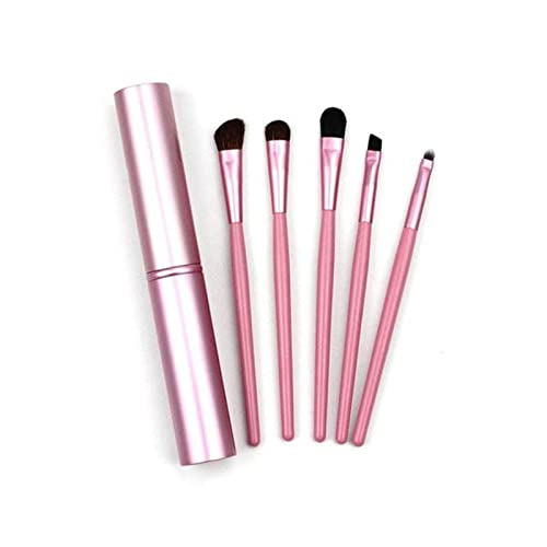 Aqxyxsw Professionelles 5-teiliges Reise-tragbares Mini-Augen-Make-up-Pinsel-Set Lidschatten-Eyeliner-Augenbrauenpinsel lingli(Color:05) von Aqxyxsw