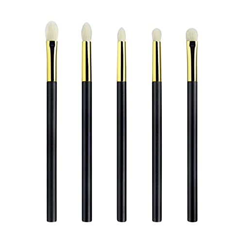 Aqxyxsw Professionelles handgemachtes Make-up-Pinsel-Set 5-teiliges Ziegenhaar-Lidschatten-Mischpinsel-Ebenholz-Make-up-Pinsel-Kit lingli von Aqxyxsw