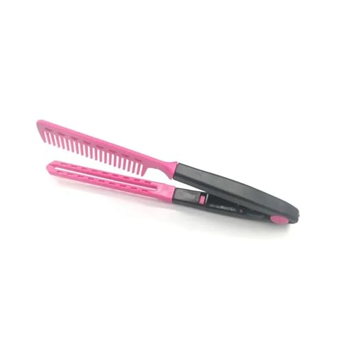 GUYTRM 1PC Nützliche Haar Glätten Salon Kamm Friseur Glatte Werkzeug Halten Zange Haar Styling Werkzeuge for Frauen Haar Pinsel Haarglätter lingli(rot) von Aqxyxsw