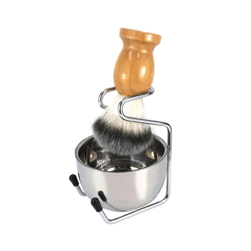 GUYTRM Bart Rasierpinsel Stahl Griff Borsten Haar Salon Barber Seife Schaum Rasur Männer Gesichts Reinigung Werkzeug Barber lingli(Type 2) von Aqxyxsw