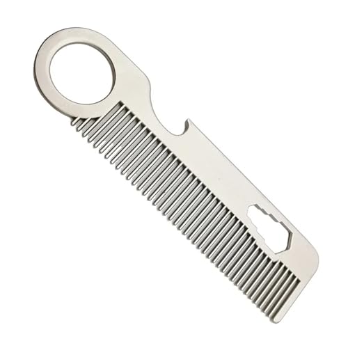 GUYTRM Edelstahl Kamm Kopf Tragbare Haar Kamm Tragbare Bart Mini Kamm Bart männer Bart Kamm Styling Haar Kamm lingli von Aqxyxsw