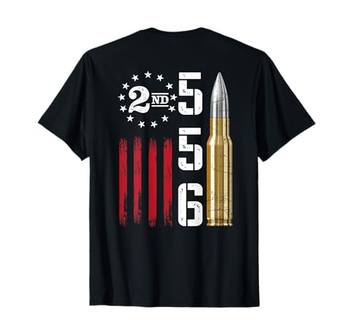 AR15 Gewehr 2. Amendment 556 – Ar-15 Geschenke für Männer und Frauen (Rückseite) T-Shirt von Ar-15 American Flag - Ar15 Rifle Sling Gift Gun