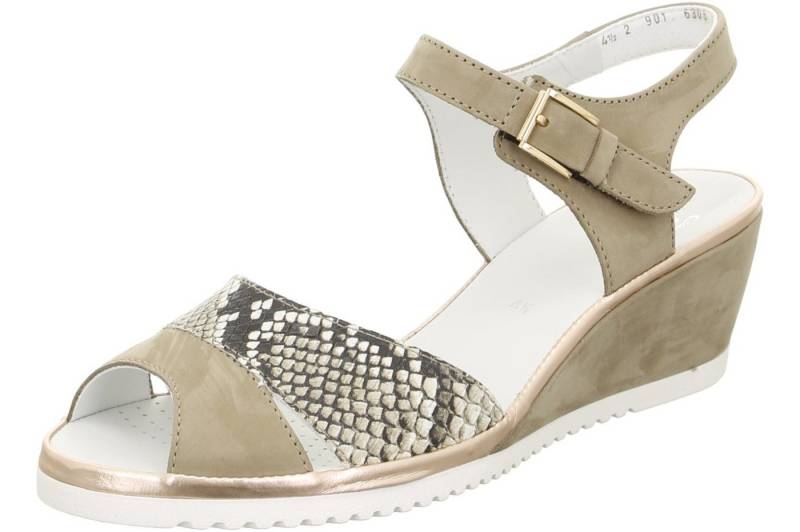Ara ara Damen Keilsandalette 12-37138-06 taupe beige Sandale von Ara