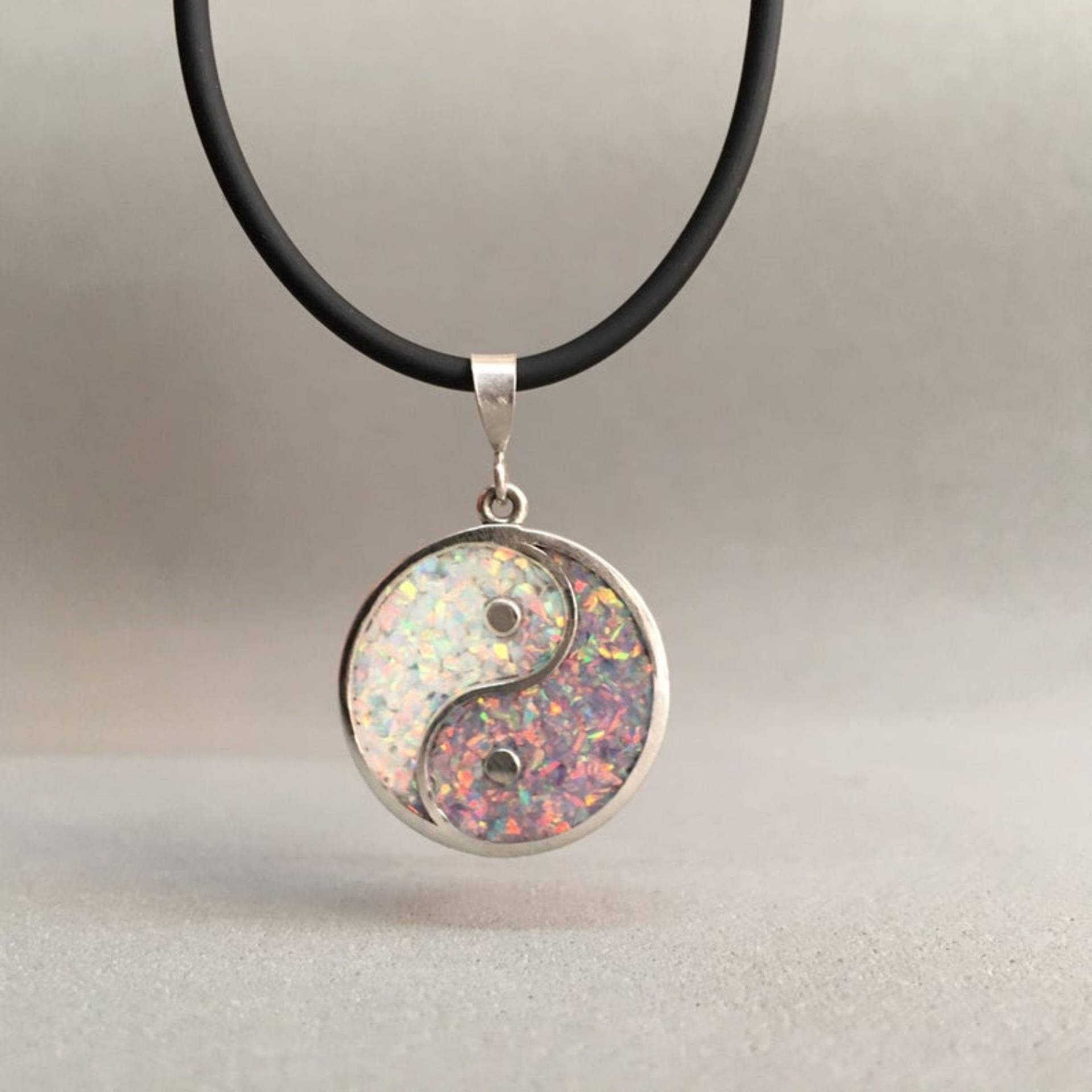 Yin Yang Halskette Charme Männer, Für Frauen, Opal Schmuck, Schmuck Kordel Mit von AraDeOroJewelry