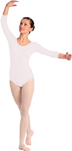 3/4 Kurzarm Damen Ballettanzug Klassischen Body, 2002 (S, Weiß) von Arabesque