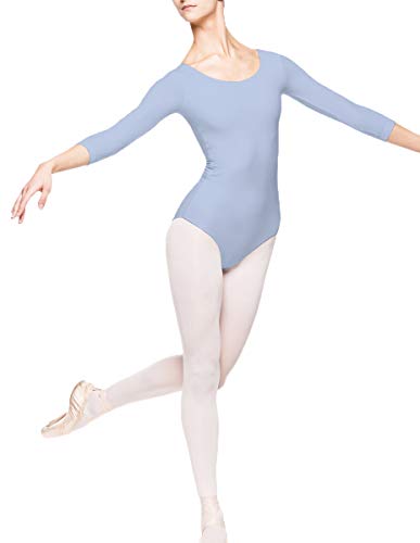 3/4 Kurzarm Damen Ballettanzug Klassischen Body, 2002 (S, Himmelblau) von Arabesque