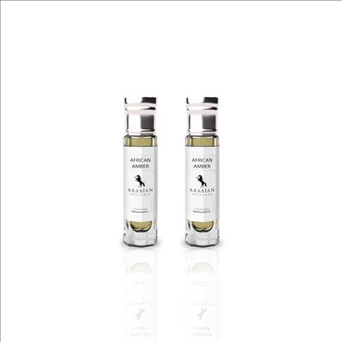Arabian Opulence FR12 AFRICAN AMBER Roll-on Parfümöl | Konzentriertes Parfüm Körperöl | Langanhaltendes Parfüm auf Ölbasis für Unisex | Reisegröße Alkoholfreies Parfümöl Flasche (6ml, 2er-Pack) von Arabian Opulence