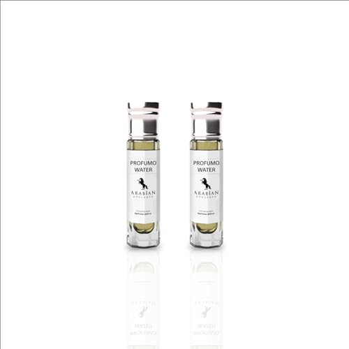 Arabian Opulence FR18 PROFUMO WATER Roll-on Parfümöl, konzentriertes Duft-Körperöl, langanhaltendes Parfüm auf Ölbasis für Herren, Reisegröße, alkoholfreie Parfümölflasche (6 ml, 2 Stück) von Arabian Opulence