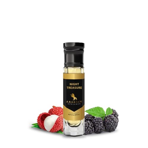 Arabian Opulence FR183 NIGHT TREASURE Roll-on Parfümöl | Konzentriertes Duft Körperöl | Langanhaltendes ölbasiertes Parfüm für Frauen | Reisegröße alkoholfreies weiches Parfümöl Flasche (6ml) von Arabian Opulence