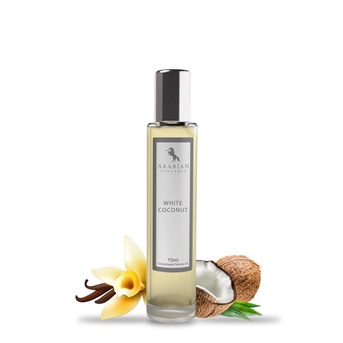 Arabian Opulence FR303 WHITE COCONUT Roll-on Parfümöl | Konzentriertes Parfümöl für den Körper | Langanhaltendes Parfüm auf Ölbasis für Männer und Frauen | Alkoholfreie Flasche Reisegröße (15ml) von Arabian Opulence