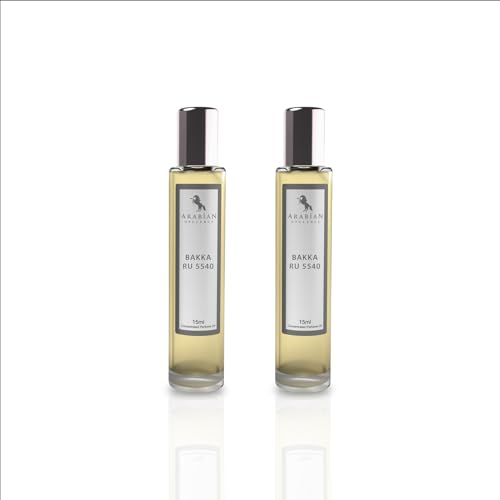 Arabian Opulence FR328 Bakka Ru 5540 Roll-on Parfümöl | Konzentriertes Parfüm Körperöl | Langanhaltendes Parfüm auf Ölbasis für Männer und Frauen | Reisegröße Alkoholfreies Flasche (15ml, 2er-Pack) von Arabian Opulence