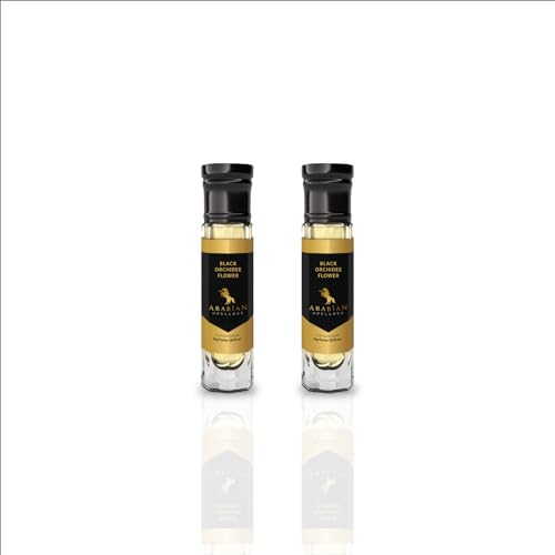 Arabian Opulence FR44 BLACK ORCHIDEE FLOWER Roll-on Parfümöl | Konzentriertes Parfüm-Körperöl | Langanhaltendes Parfüm auf Ölbasis für Frauen | Reisegrößenflasche Alkoholfreie (6ml, 2er-Pack) von Arabian Opulence
