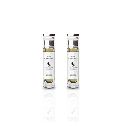 Arabian Opulence FR78 GREED ADVENTURES Roll-on Parfümöl | Konzentriertes Parfüm Körperöl | Langanhaltendes Parfüm auf Ölbasis für Männer | Reisegröße Alkoholfreies weiches Fläschchen (6ml, 2er-Pack) von Arabian Opulence