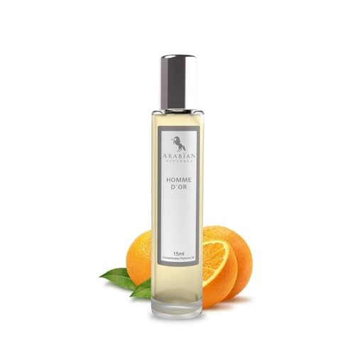 Arabian Opulence FR84 HOMME D`OR Roll-on Parfümöl | Konzentriertes Parfüm Körperöl | Langanhaltendes Parfüm auf Ölbasis für Männer | Reisegröße Alkoholfreies weiches Parfümöl Fläschchen (15ml) von Arabian Opulence