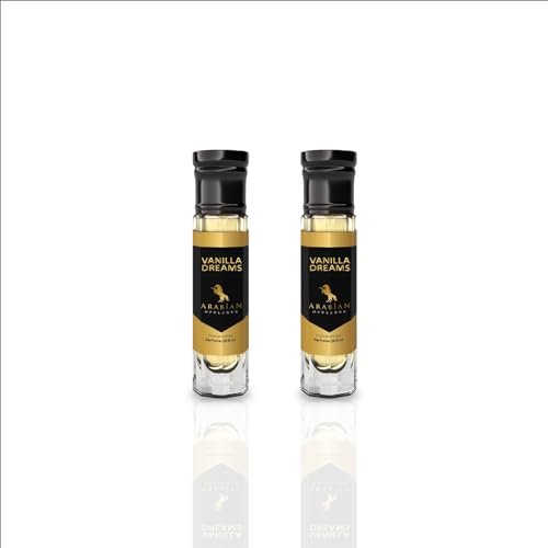 Arabian Opulence FR99 Vanilla Dreams Roll-on Parfümöl | Konzentriertes Duftkörperöl | Langanhaltendes ölbasiertes Parfüm für Frauen | Reisegröße alkoholfreies sanftes Parfümöl Flasche (6ml, 2er-Pack) von Arabian Opulence