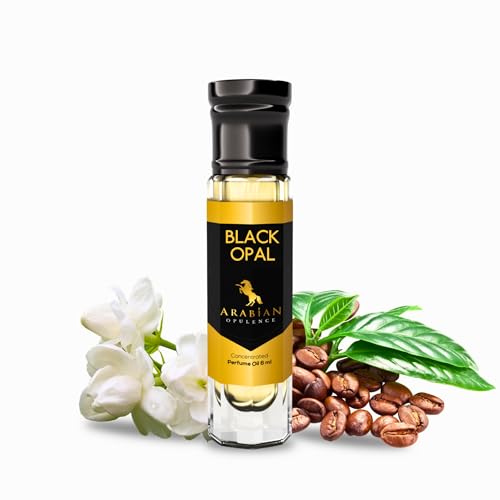Arabian Opulence FR49 BLACK OPAL Roll-on Parfümöl | Konzentriertes Duftkörperöl | Langanhaltendes ölbasiertes Parfüm für Frauen | Reisegröße alkoholfreies sanftes Parfümölfläschchen (6ml) von Arabian Opulence
