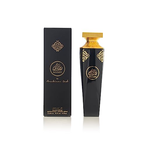 Arabian Oud MADAWI 200 ml | Eau de Parfum Unisex | Ananas, Orangenblüte, Patchouli und Moschus | Fruchtiger, orientalischer und floraler Duft. von Arabian Oud