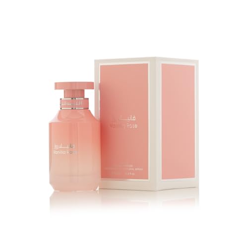 Arabian Oud Vanilla Rose 100 ml | Eau de Parfum für Damen | Orchideenblüte, Tropische Früchte, Rose, Vanille, Moschus, Sandelholz | Ein süßer, blumiger und samtiger Duft. von Arabian Oud
