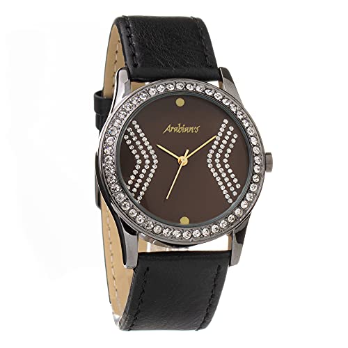 Arabians Herren Analog Quarz Uhr mit Leder Armband DBA2087L von Arabians
