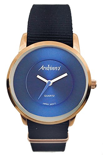 Arabians Herren Analog Quarz Uhr mit Stoff Armband DBH2187B von Arabians