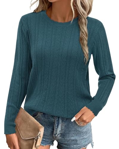 Arach&Cloz Pullover Damen Herbst Winter Strickpullover Langarm Stricken Shirt Tops Casual Rundhals Blusen von Arach&Cloz