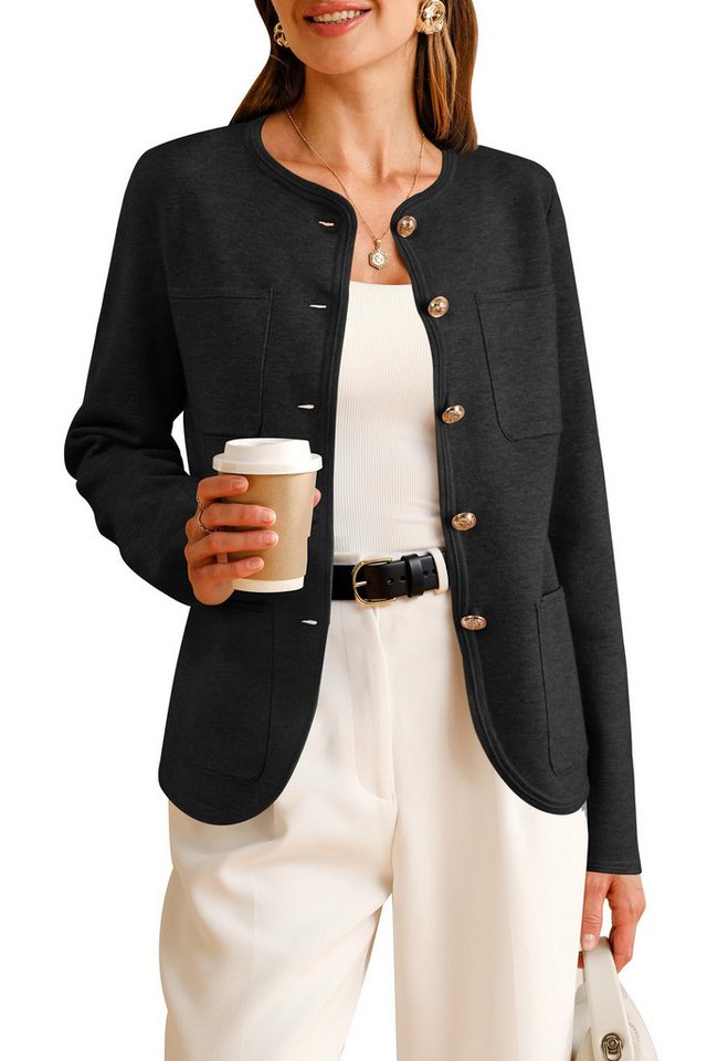 Arach&Cloz Jackett Arach&Cloz Damen Wollmischung Jackenblazer Leinensakko Jerseysakko Herbst Button Down Anzugsakko Blusenblazer mit Taschen Arach&Cloz Jackett Arach&Cloz Damen Wollmischung Jackenblazer Leinensakko Jerseysakko Herbst Button Down Anzugsakko Blusenblazer mit Taschen von Arach&Cloz