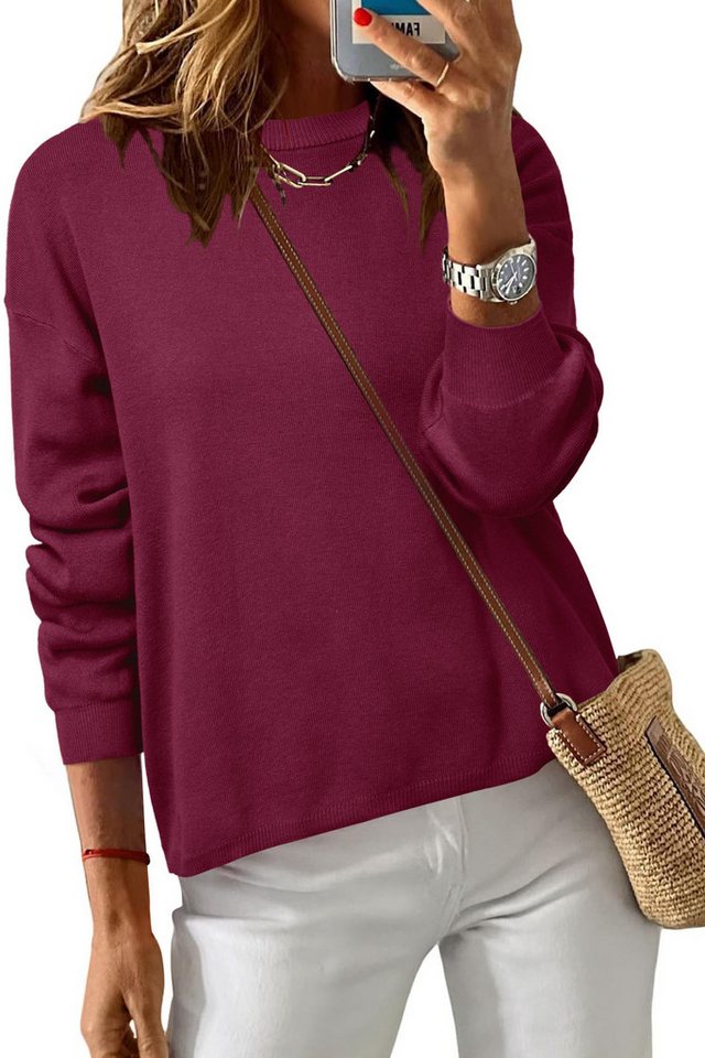 Arach&Cloz Longpullover Arach&Cloz Damen Pullover 100% Baumwolle Rundhalspullover Sweatshirts Freizeit entspannte Passform Strickpullover Weihnachtspullover Tops Arach&Cloz Longpullover Arach&Cloz Damen Pullover 100% Baumwolle Rundhalspullover Sweatshirts Freizeit entspannte Passform Strickpullover Weihnachtspullover Tops von Arach&Cloz