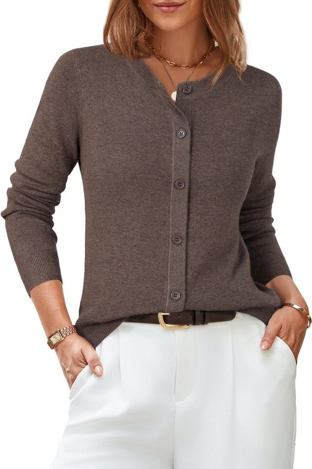 Arach&Cloz Strickjacke Damen Cardigan-Pullover Lässige Strickjacken Business-Casual-Outfit-Oberteil von Arach&Cloz