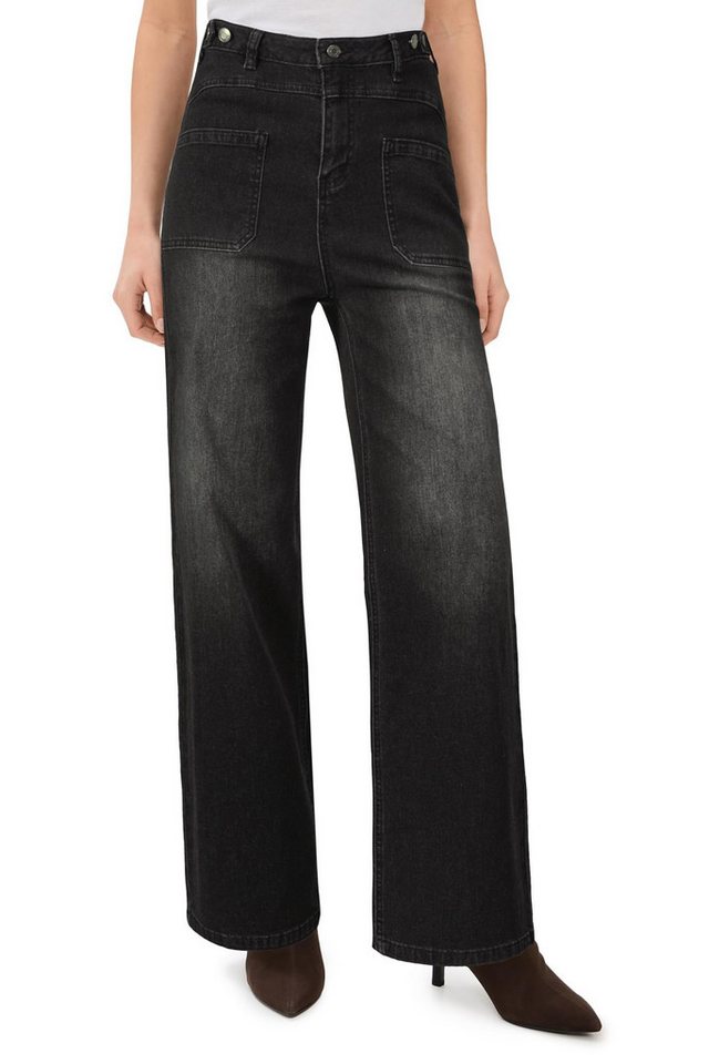Arach&Cloz Taillenjeans Arach&Cloz Damen Jeans hohe Taille Palazzohose Relaxhose Gerade Jeans Knöpfe Stretch-Jeans Slouchy Jeans verstellbare Taille Weite Jeans Arach&Cloz Taillenjeans Arach&Cloz Damen Jeans hohe Taille Palazzohose Relaxhose Gerade Jeans Knöpfe Stretch-Jeans Slouchy Jeans verstellbare Taille Weite Jeans von Arach&Cloz