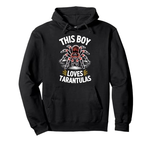This Boy Loves Tarantulas, lustiges Spinnen-Design für Jungen Pullover Hoodie von Arachnid and Nature Lover Designs
