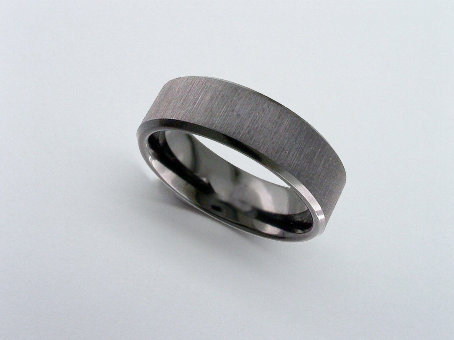 Schwarze Zirkonium Ring, Schwarze Hochzeitsband, Ehering, Herren Ehering von ArahJamesTitanium